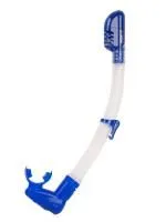 Трубка САРГАН "АГИДЕЛЬ" сухая 2 клапана, прозрачный/ярко-синий силикон