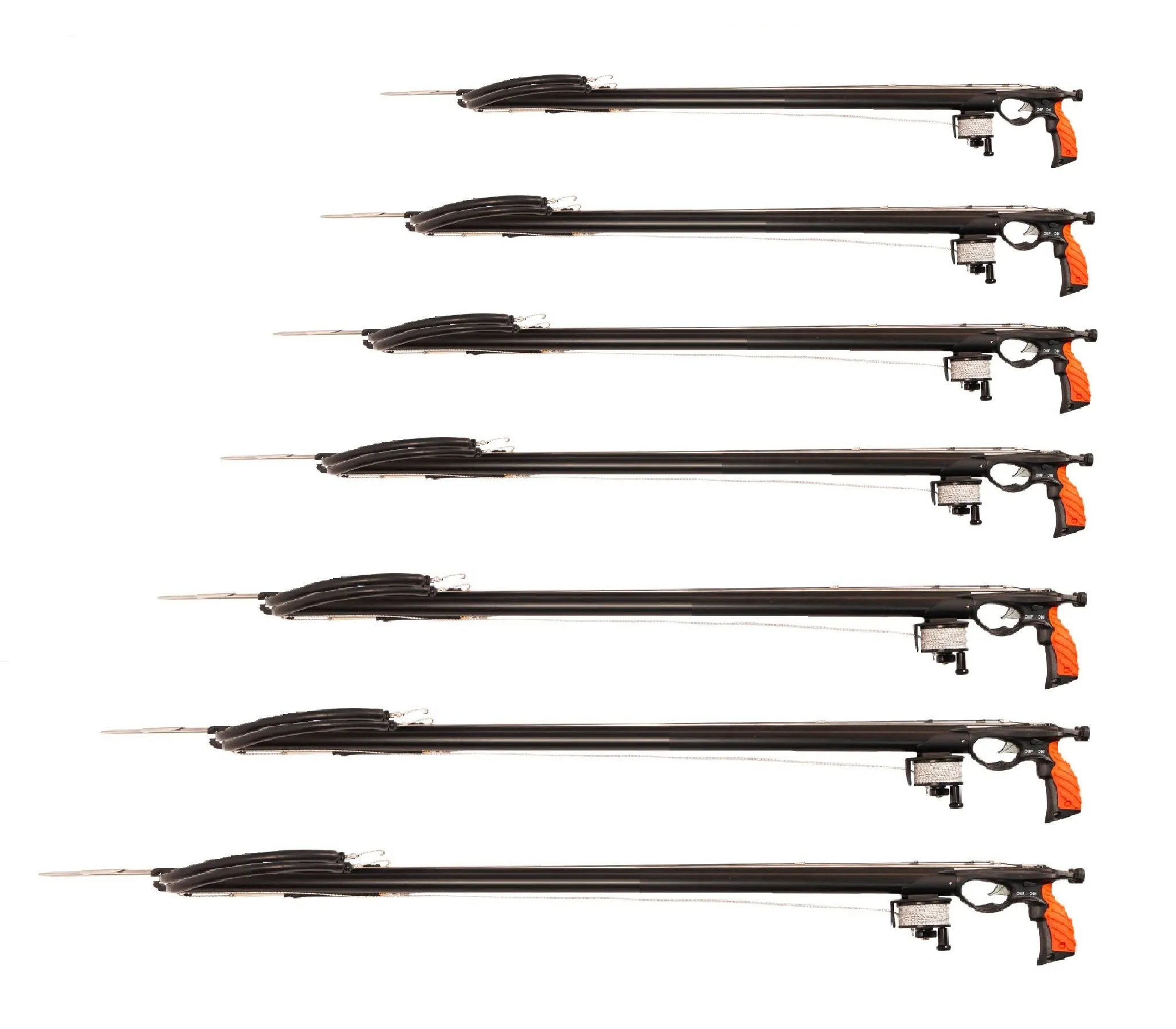 Ружье САРГАН "СИВУЧ S/F 14*2" арб., г. 7мм, 2 к.тяги 14мм, катушка, 25м линь