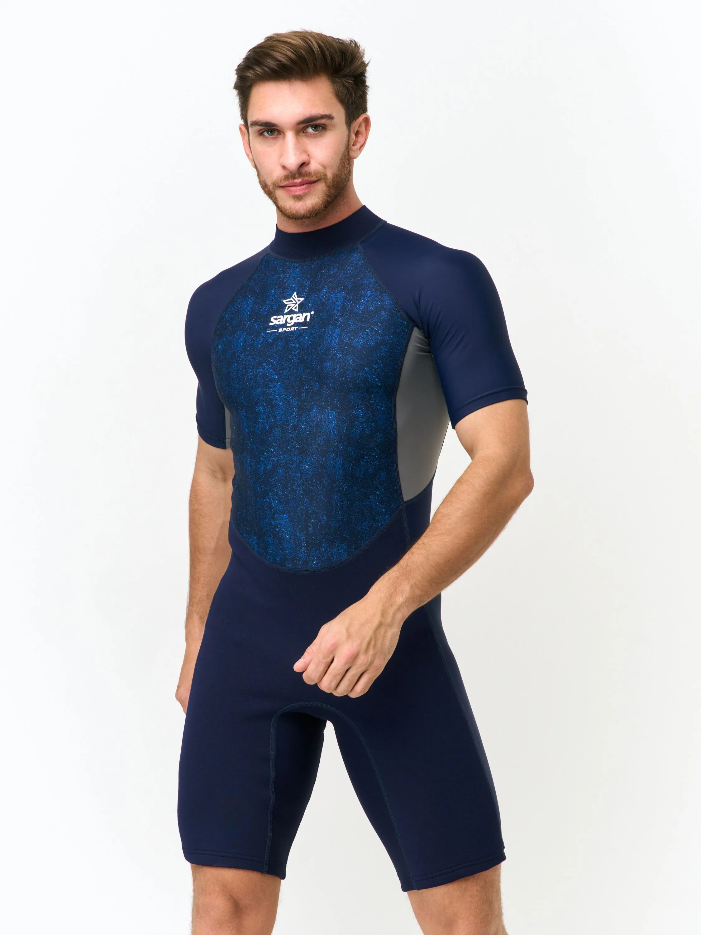 Гидрокостюм SARGAN Sport  1070/BL, мужск. коротк. неопрен 2мм/лайкра, синий