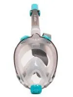 Маска полнолицевая САРГАН "ГАЛАКТИКА ПРЕМИУМ" цвет прозрачный / бирюзовый / прозрачный