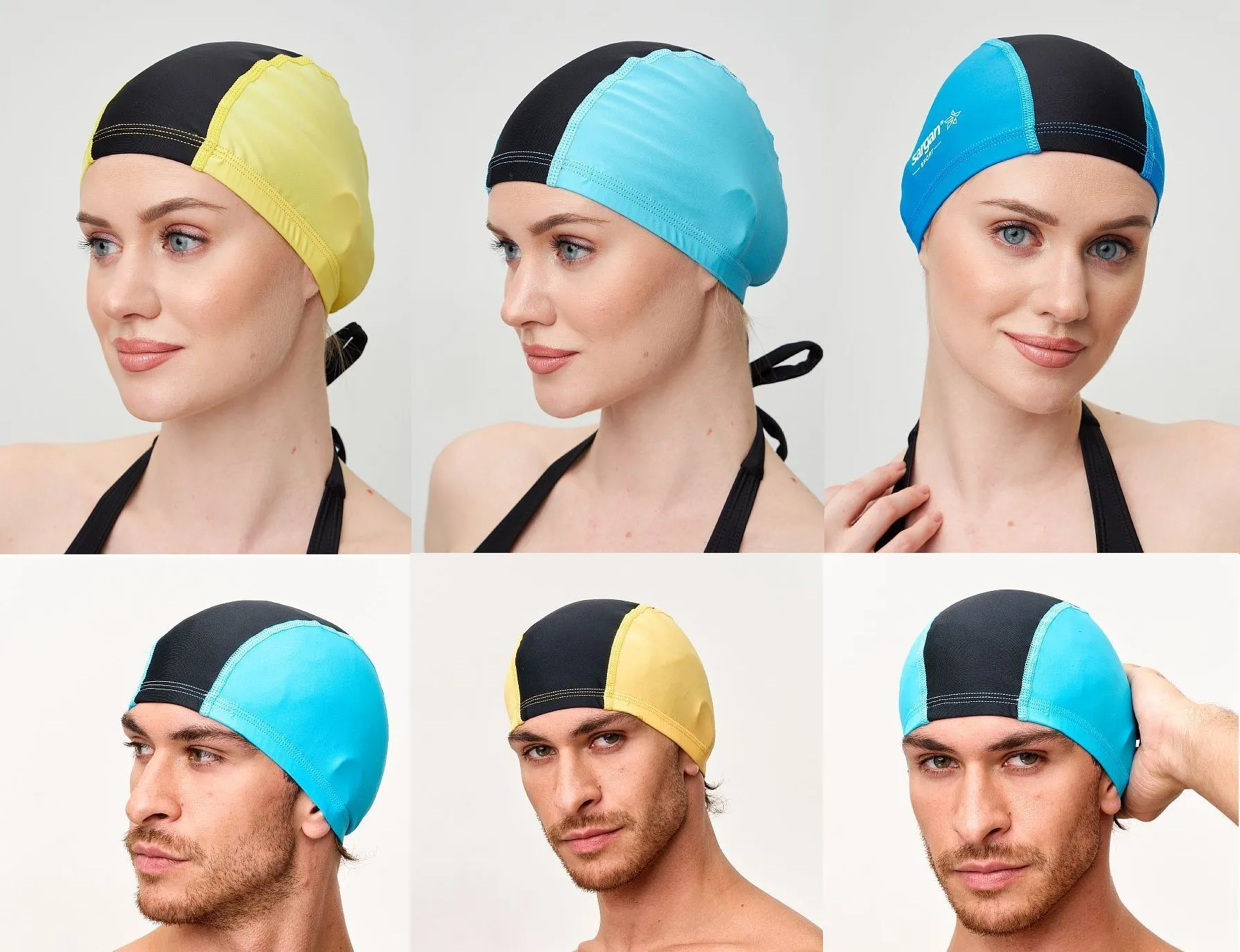 Шапочка для бассейна SARGAN "КЛАССИКА 1.0" унисекс, лайкра