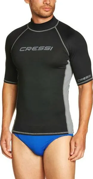 Футболка из лайкры с коротким рукавом RASH GUARD муж. черная Cressi