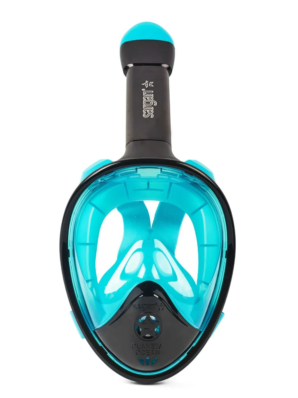Маска полнолицевая САРГАН "ПЛАНЕТА ОКЕАН 2.0" цвет черный/бирюзовый Sargan