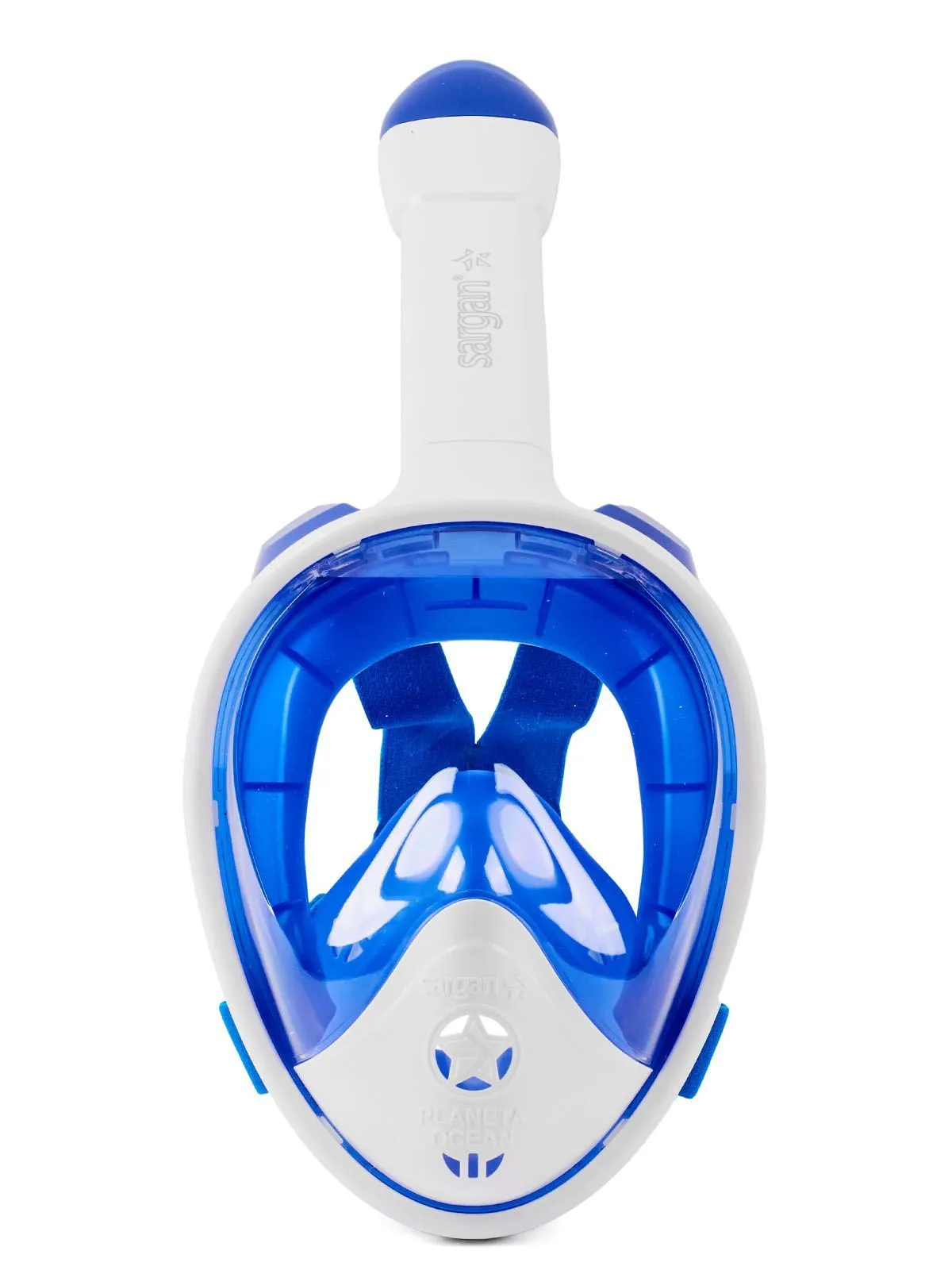 Маска полнолицевая САРГАН "ПЛАНЕТА ОКЕАН 2.0"  цвет белый/синий Sargan