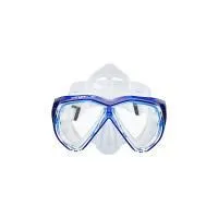 Маска САРГАН "НЕРО" прозрачный силикон, синяя рамка (без бокса)