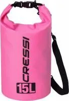Гермомешок CRESSI с лямкой DRY BAG  розовый 15 литров, Cressi