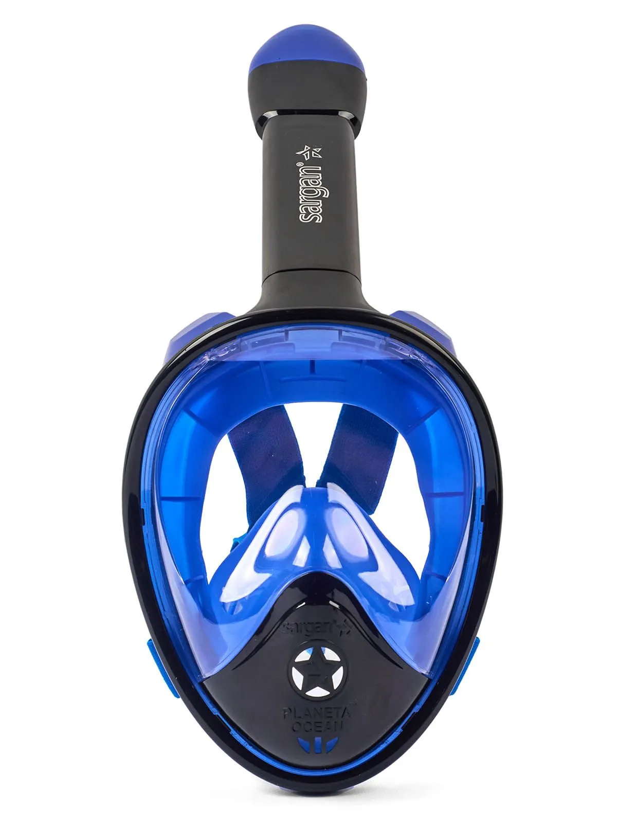 Маска полнолицевая САРГАН "ПЛАНЕТА ОКЕАН 2.0"  цвет черный/синий Sargan