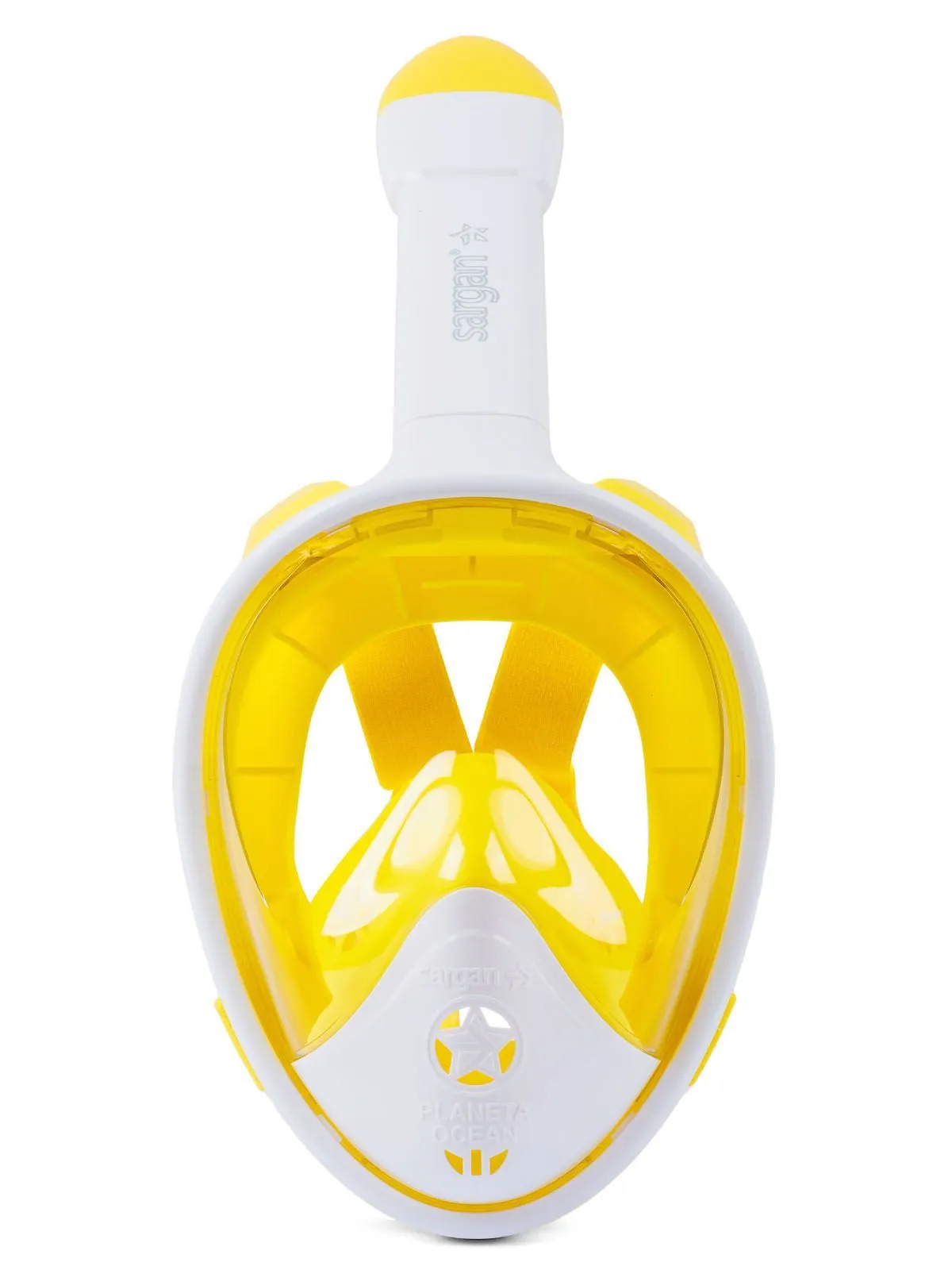 Маска полнолицевая САРГАН "ПЛАНЕТА ОКЕАН 2.0" цвет белый/желтый Sargan