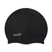 Шапочка для плавания CS ZIP черная Saeko