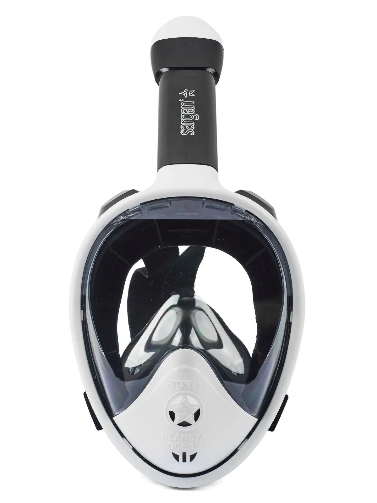 Маска полнолицевая САРГАН "ПЛАНЕТА ОКЕАН 2.0" цвет белый/черный/черный Sargan