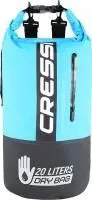 Герморюкзак CRESSI с карманом на молнии Premium BACK PACK, черный/светло-голубой, 20 литров, Cressi