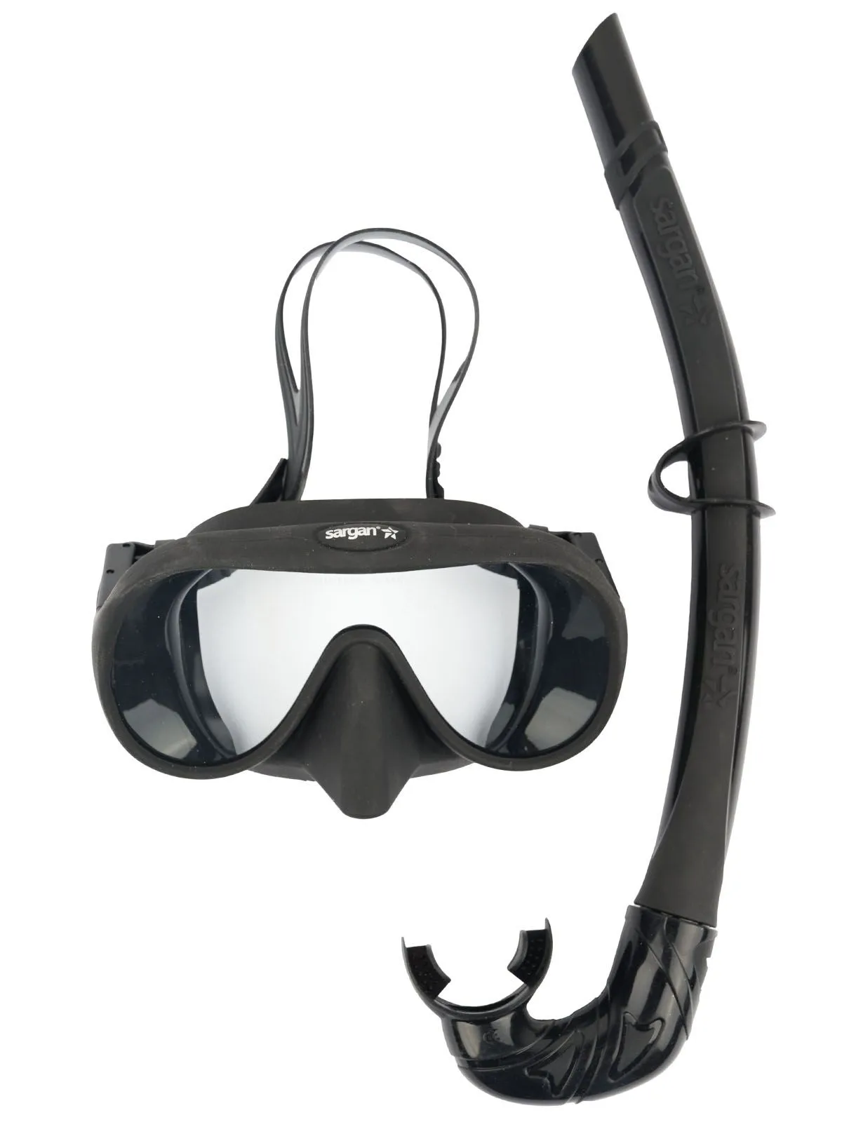 Набор Сарган "МАСТЕР-К"  (маска, трубка) черный силикон