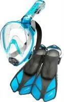 Комплект Полнолицевая маска CRESSI DUKE Аквамарин + Ласты BONETTE