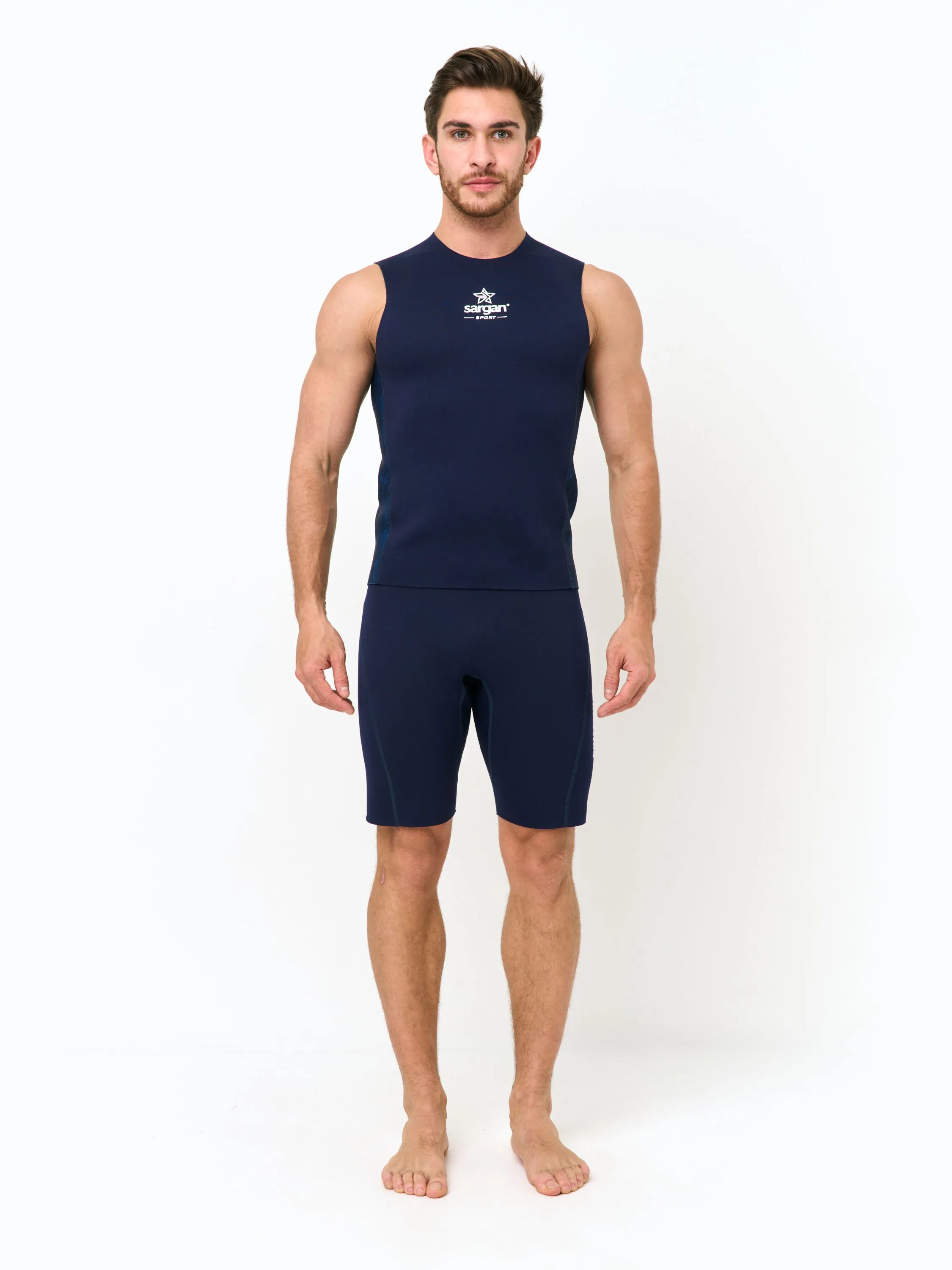Майка неопрен SARGAN Sport 1050/BL, мужская, 2мм, синий